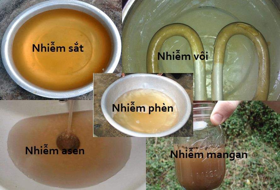 dấu hiện nhận biết nước nhiễm phèn